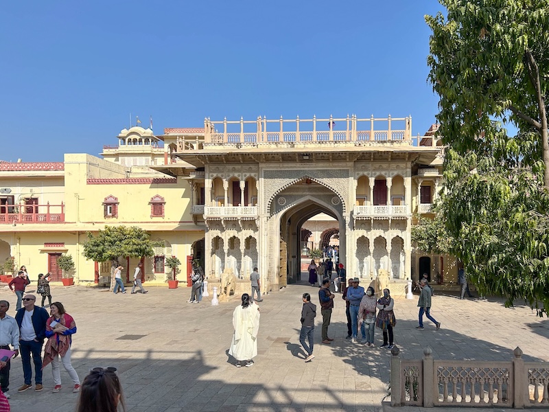 Courtyard at City palace of Jaipur ion India