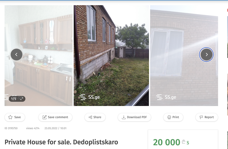 Real estate for sale in Dedoplistkaro, Georgia