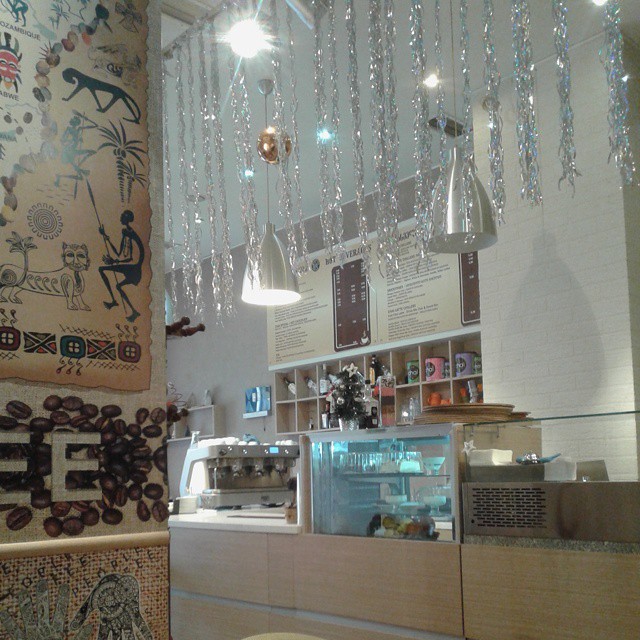 Inside interior at Public Coffee