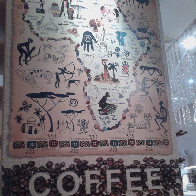 Inside interior at Public Coffee