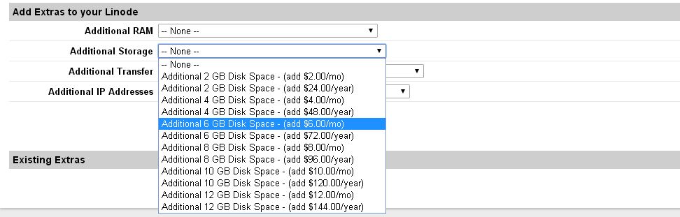 Linode Extra Storage