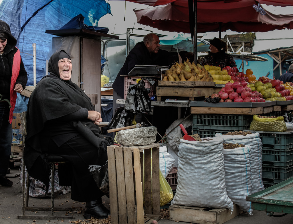 Day 40/365 Nun Cracking Nuts at Tbilisi Bazaar