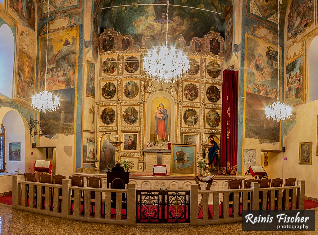 Altar inside Cathedral of Saint George, Tbilisi