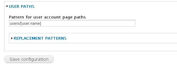 Drupal User Paths