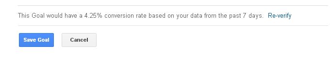 Verify Google Analytics Goal