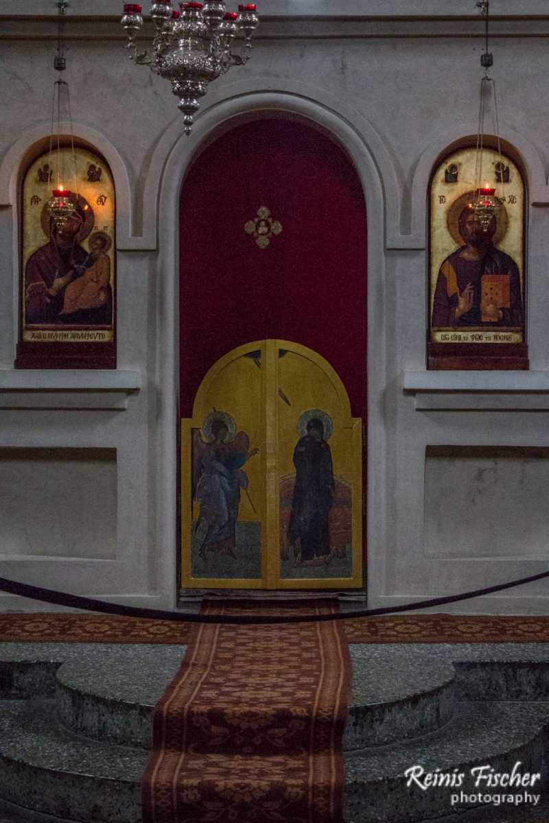 Altar inside Akhali Shuamta monastery 