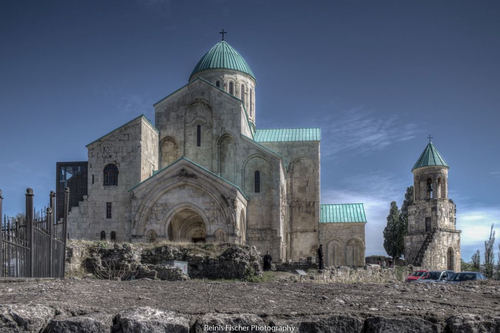 Bagrati cathedral and bell tower in HDR