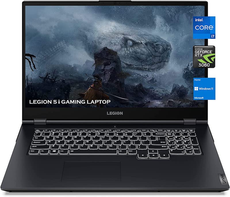 Newest Lenovo Legion 5i Gaming Laptop, 17.3" FHD 144Hz IPS Display, Intel Core i7-11800H, GeForce RTX 3060, 64GB RAM, 2TB SSD, Backlit KB, Wi-Fi 6, HDMI, Webcam, Windows 11 Home
