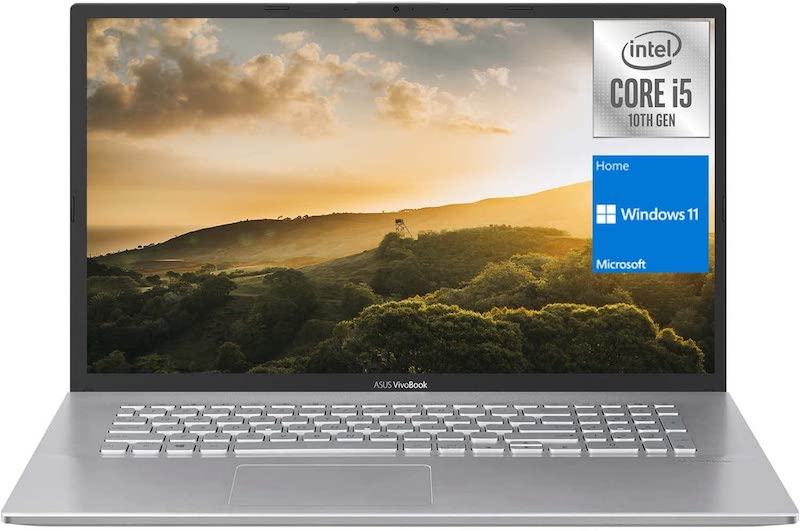 ASUS Vivobook Laptop, 17.3" HD+ (1600x900) Non-Touch Display, Intel Core i5-1035G1, 20GB DDR4 RAM, 512GB PCIe NVMe M.2 SSD, Webcam, HDMI, USB Type-C, Wi-Fi 5, Windows 11 Home, Silver