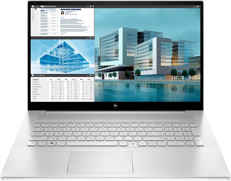 Newest HP Envy Laptop, 17.3" Full HD Touchscreen, Intel Core i7-1165G7 Processor, NVIDIA GeForce MX450 Graphics, 64GB DDR4 RAM, 2TB PCIe NVMe SSD, Backlit Keyboard, Wi-Fi 6, Windows 11 Home, Silver