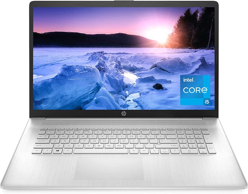 HP 17-inch Laptop, 11th Generation Intel Core i5-1135G7, Intel Iris Xe Graphics, 8 GB RAM, 256 GB SSD, Windows 11 Home (17-cn0025nr,Natural Silver)