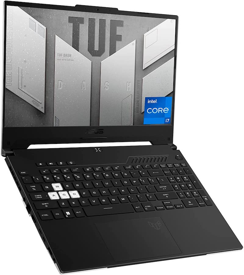 ASUS TUF Dash 15 (2022) Gaming Laptop, 15.6” 144Hz FHD Display, Intel Core i7-12650H, GeForce RTX 3060, 16GB DDR5, 512GB SSD, Thunderbolt 4, Thunderbolt 4, Windows 11 Home, Off Black, FX517ZM-AS73