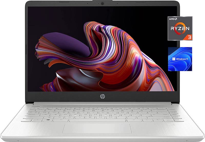HP Notebook Laptop for Student & Business, 14" HD Screen, AMD Ryzen 3 3250U Processor, 16GB RAM, 256GB SSD, Webcam, Bluetooth, HDMI, Windows 11 Home, Natural Silver