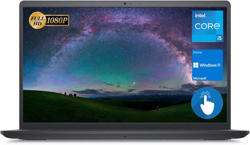 Dell Inspiron 3511 Laptop, 15.6" FHD Touchscreen, Intel Core i5-1135G7, 16GB DDR4 RAM, 512GB PCIe SSD, SD Card Reader, Webcam, HDMI, Wi-Fi, Windows 11 Home, Black