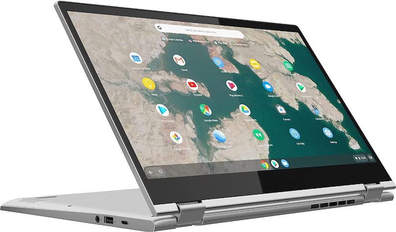 C340 15.6" FHD Touchscreen 2-in-1 Chromebook Laptop, Intel i3 CPU(Up to 3.4GHz), 4GB RAM, 128GB Space(64GB eMMC+64GB MSD), USB-C, Wi-Fi, Bluetooth, Webcam, Chrome OS+JVQ MP