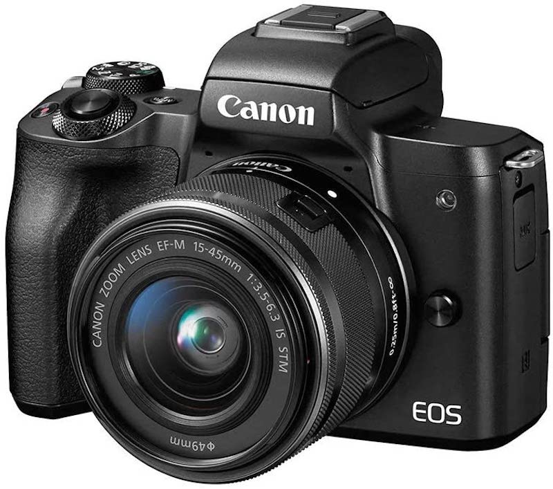 Canon EOS M50 Mirrorless Vlogging Camera Kit with EF-M 15-45mm Lens, Black