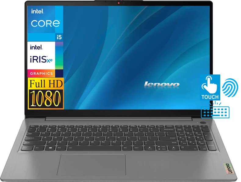 2022 Lenovo IdeaPad 3 15.6" Full HD 1080P Touchscreen Laptop, 11th Gen Intel Quad-Core i5-1135G7 Up to 4.2GHz (Beats i7-1065G7), 12GB DDR4 RAM, 512GB PCIe SSD, Backlit Keyboard, WiFi 6, HDMI, Windows
