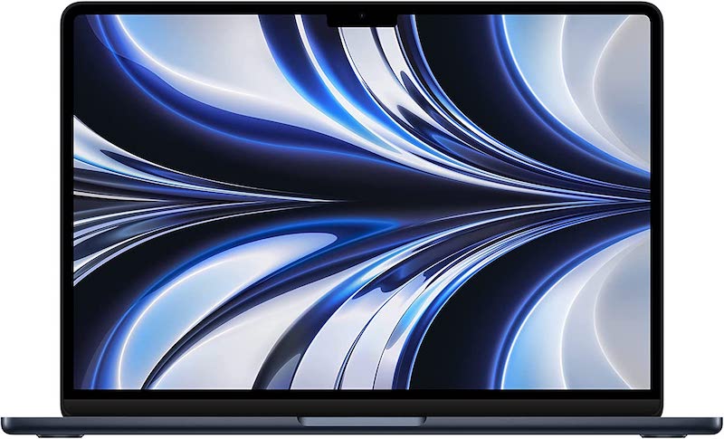 2022 Apple MacBook Air Laptop with M2 chip: 13.6-inch Liquid Retina Display, 8GB RAM, 256GB SSD Storage, Backlit Keyboard, 1080p FaceTime HD Camera. Works with iPhone and iPad; Midnight