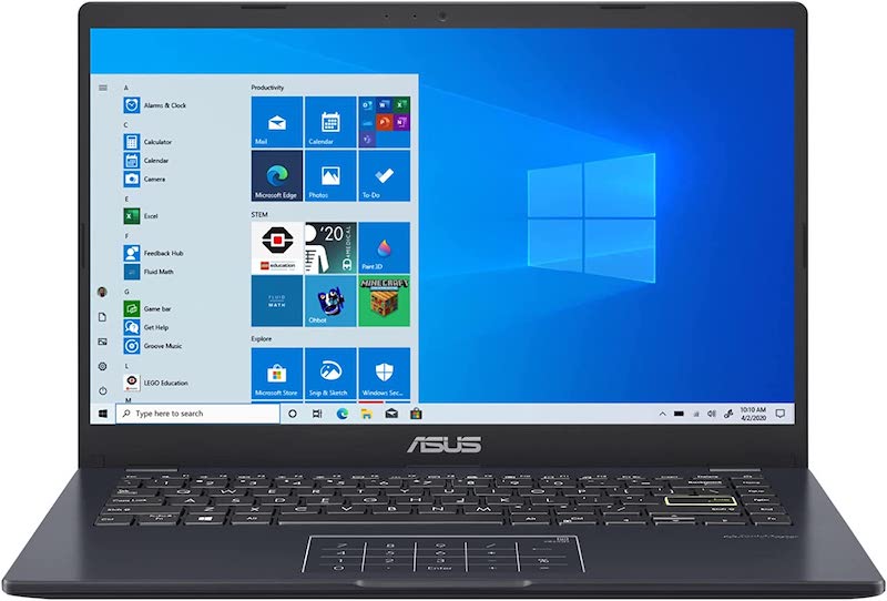 Asus E410 Intel Celeron N4020 4GB 64GB 14-Inch HD LED Win 10 Laptop (Star Black)