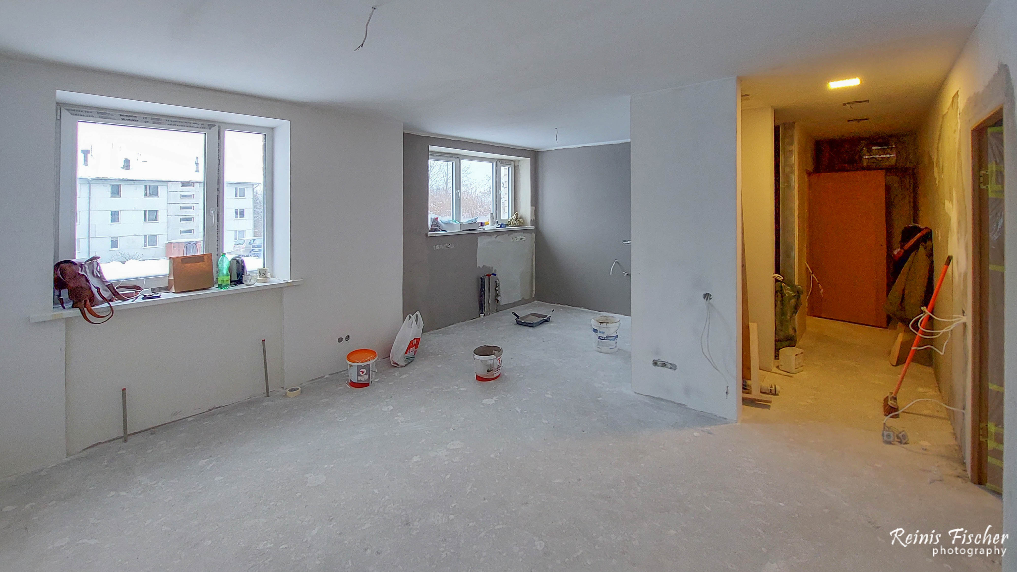 Kitchen area painted 