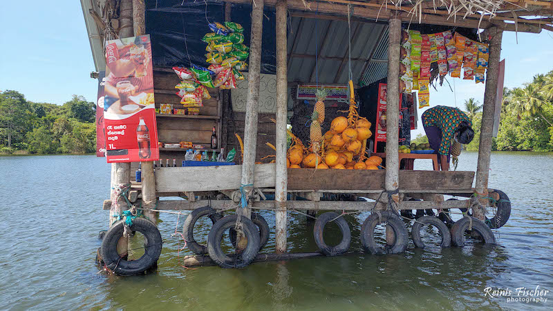 Shopping kiosk on Madu Ganga river