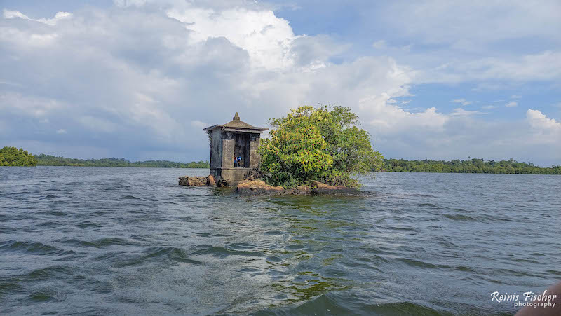 Buddhist temple on the smallest island