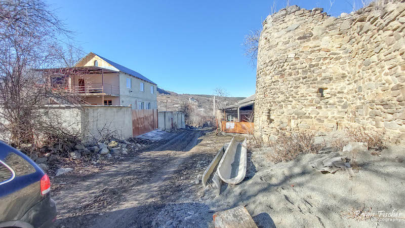 Road in Gudaleti village near church