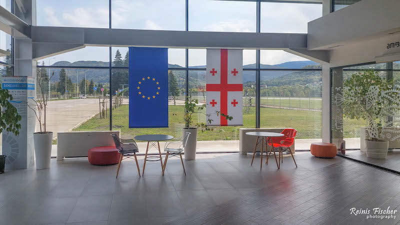 Waiting hall at Ambrolauri airport