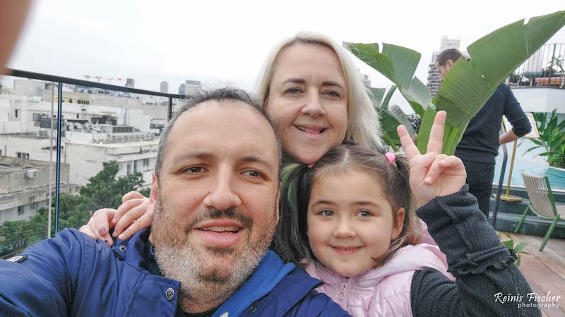 Our family's selfie at Mayer house hotel's roof