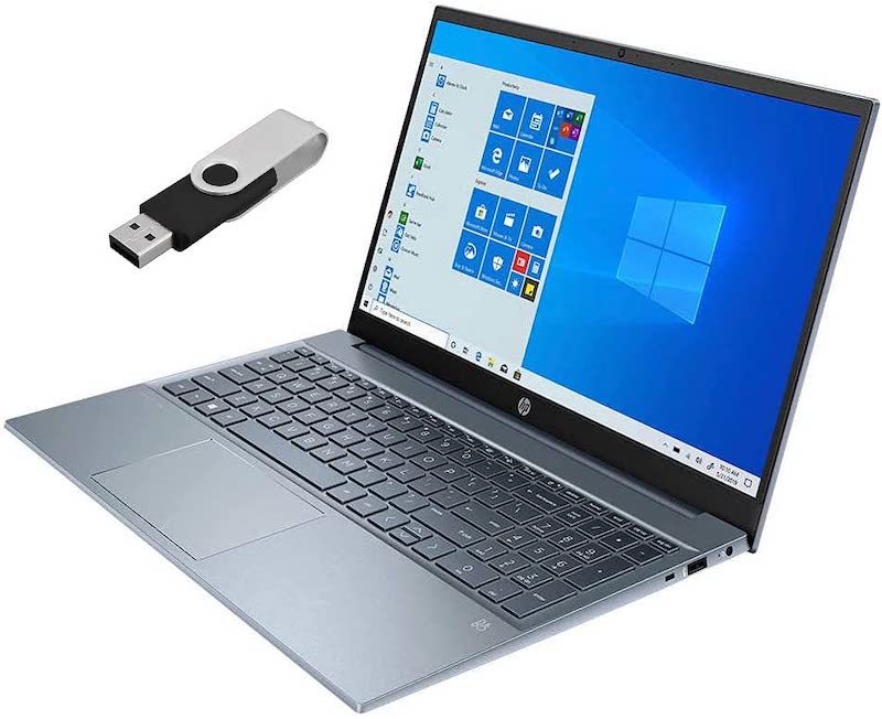 2022 HP Pavilion 15.6" FHD Touchscreen Laptop 11th Gen 4-Core Intel i7-1195G7 16GB DDR4 512GB NVMe SSD Iris Xe Graphics HDMI Webcam WiFi-6 Bluetooth Backlit Keyboard Windows 11 Pro w/ 32GB USB