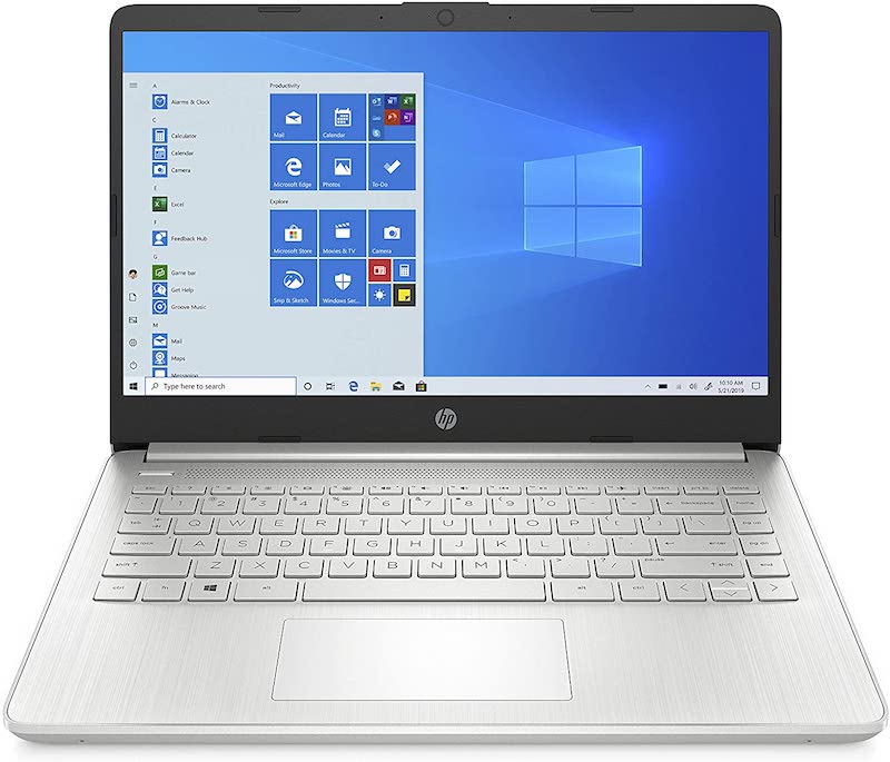 HP 14" Laptop, AMD Ryzen 5 5500U, AMD Radeon Graphics, 8 GB RAM, 256 GB SSD, Windows 11 Home (14-fq1025nr, Natural Silver)