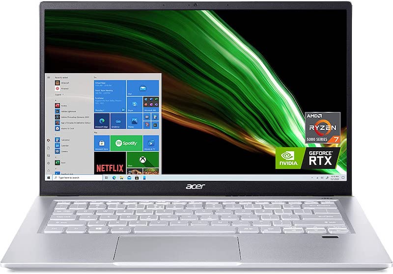 Acer Swift X SFX14-41G-R1S6 Creator Laptop | 14" Full HD 100% sRGB | AMD Ryzen 7 5800U | NVIDIA RTX 3050Ti Laptop GPU | 16GB LPDDR4X | 512GB NVMe SSD | Wi-Fi 6 | Backlit Keyboard | Windows 10 Home