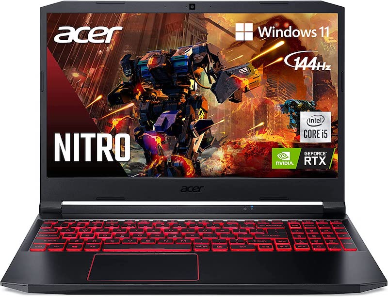 Acer Nitro 5 AN515-55-53E5 Gaming Laptop | Intel Core i5-10300H | NVIDIA GeForce RTX 3050 GPU | 15.6" FHD 144Hz IPS Display | 8GB DDR4 | 256GB NVMe SSD | Wi-Fi 6 | Backlit Keyboard