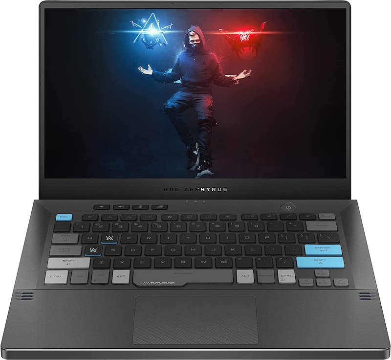 ROG Zephyrus G14 Alan Walker Special Edition Gaming Laptop, 14” 120Hz Pantone Validated WQHD Display, GeForce RTX 3050 Ti, AMD Ryzen 9 5900HS, 16GB DDR4, 1TB SSD, Wi-Fi 6, Windows 10, GA401QEC-K2064T