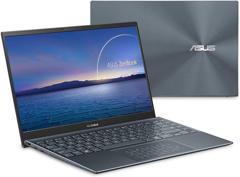 ASUS ZenBook 14 Ultra-Slim Laptop 14” FHD Display, AMD Ryzen 7 5800H CPU, Radeon Vega 7 Graphics, 16GB RAM, 1TB PCIe SSD, NumberPad, Windows 11 Pro, Pine Grey, UM425QA-EH74