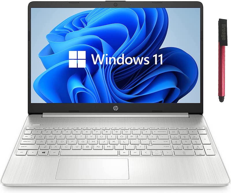 HP 15 Windows 11 S Mode Laptop Computer, 15.6" FHD Micro-Edge Anti-Glare, AMD Ryzen 3 3250U (Beat i3-10110U), 32GB DDR4 RAM, 1TB SSD, 802.11AC WiFi, Bluetooth 5.0, Type-C, Silver, 64GB Flash Drive