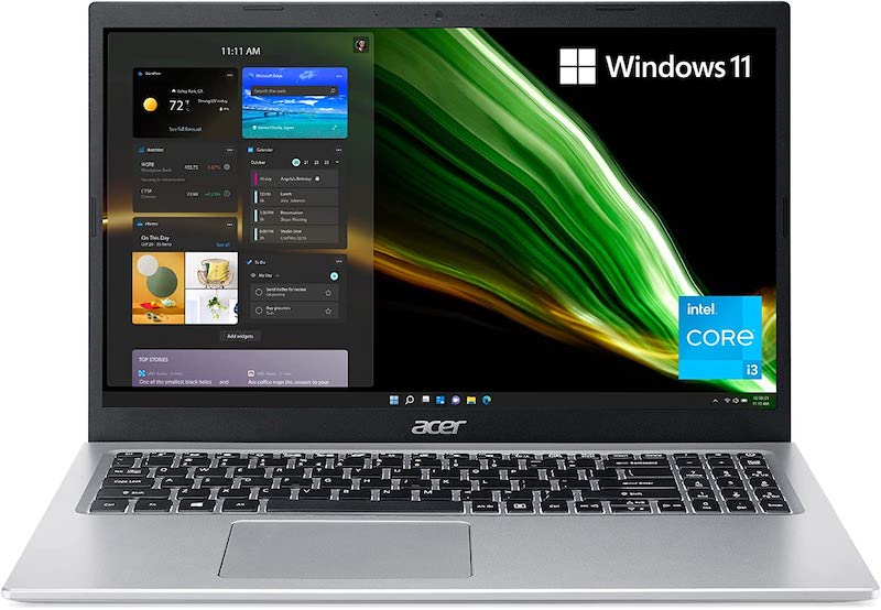 Acer Aspire 5 A515-56-33C0 Slim Laptop | 15.6" Full HD IPS Display | 11th Gen Intel Core i3-1115G4 Processor | 4GB DDR4 |128GB NVMe SSD | WiFi 6 | Backlit Keyboard | Windows 11 Home in S Mode