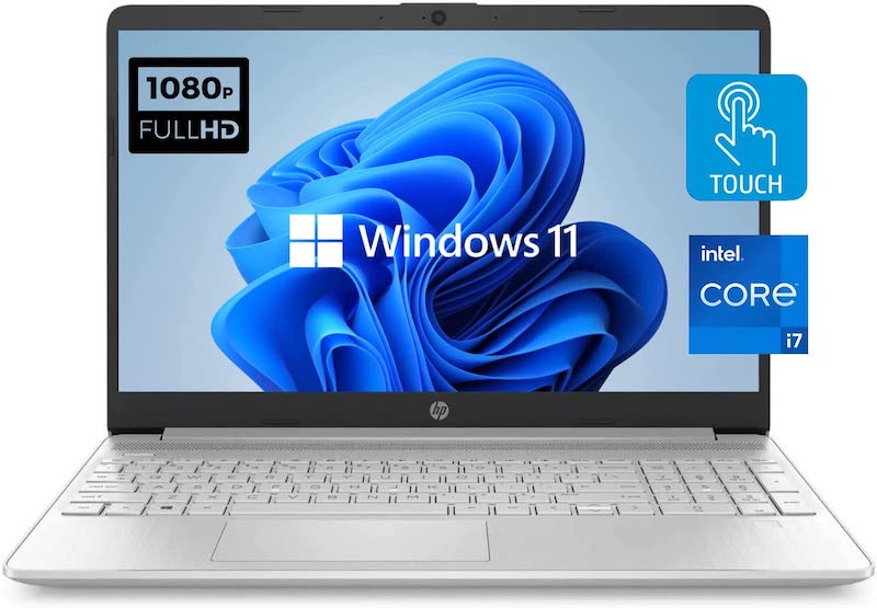 Newest HP Notebook, 15.6" Full HD Touchscreen, Intel Core i7-1165G7, 64GB RAM, 2TB PCIe SSD, Backlit Keyboard, Fingerprint Reader, Webcam, WiFi 5, HDMI, Type-C, Bluetooth, Windows 11 Home, Silver