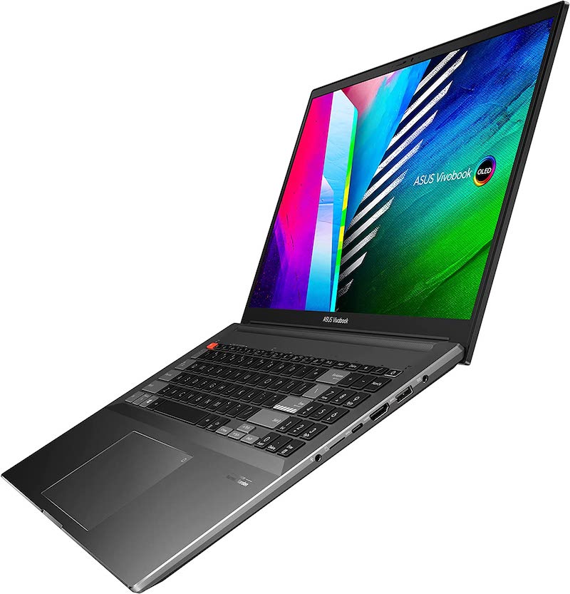 ASUS VivoBook Pro 16X OLED Slim Laptop, 16” WQUXGA 16:10 Display, AMD Ryzen 7 5800H CPU, NVIDIA GeForce RTX 3050 Ti, 16GB RAM, 1TB SSD, Windows 11 Home, 0°Black, M7600QE-DB74