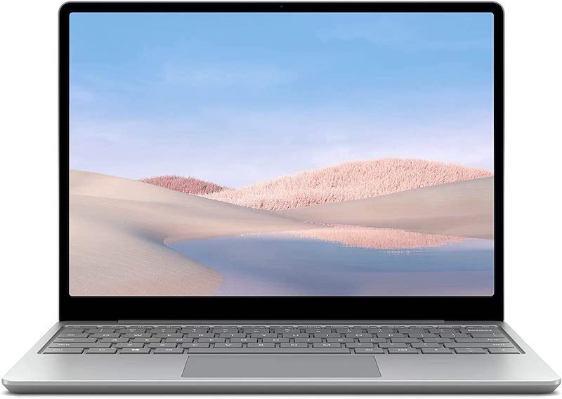 Microsoft Surface Laptop Go 12.4" Touchscreen Laptop PC, Intel Quad-Core i5-1035G1, 4GB RAM, 64GB eMMC, Webcam, Win 10 Pro, Bluetooth, Online Class Ready - Platinum