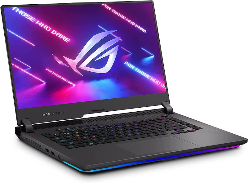 ASUS ROG Strix G15 (2021) Gaming Laptop, 15.6” 300Hz IPS Type FHD Display, NVIDIA GeForce RTX 3050 Ti, AMD Ryzen R7-5800H, 16GB DDR4, 1TB PCIe SSD, RGB Keyboard, Windows 10, Black, G513QE-ES76