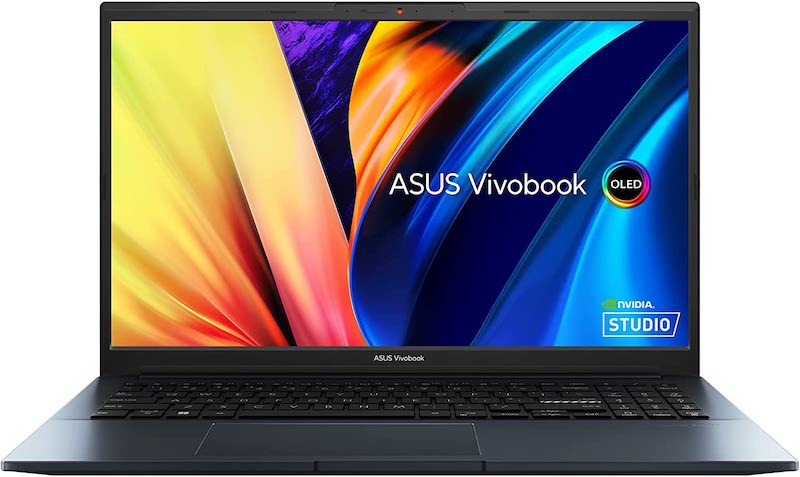 ASUS Vivobook Pro 15 OLED Laptop, 15.6” 2.8K OLED Display, AMD Ryzen 7 6800H Mobile CPU, NVIDIA GeForce RTX 3050 Ti GPU, 16GB RAM, 1TB SSD, Windows 11 Home, Quiet Blue, M6500RE-EB74