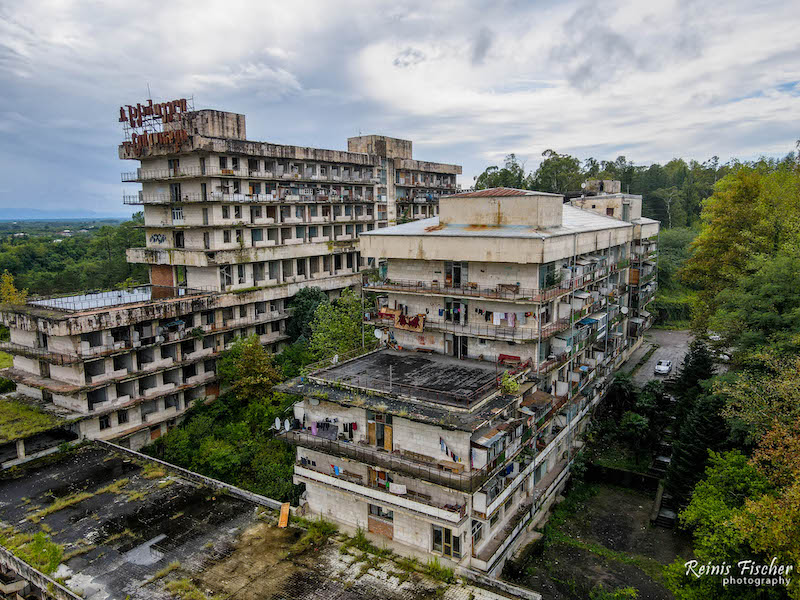 Former hotel in Tskaltubo, now used as housing for refugees from the Abhaz war in 1992