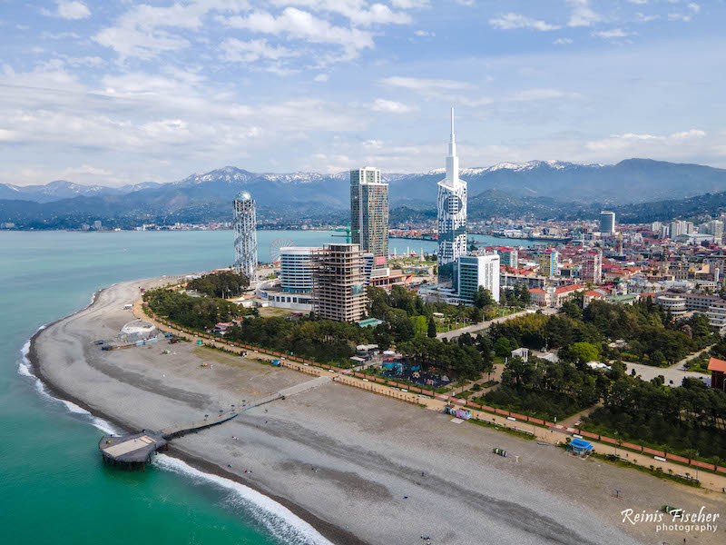 Batumi bay from a drone flight