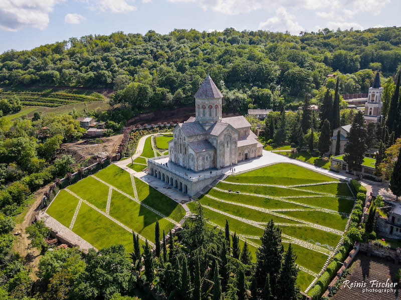 Bodbe monastery complex from a drone fly