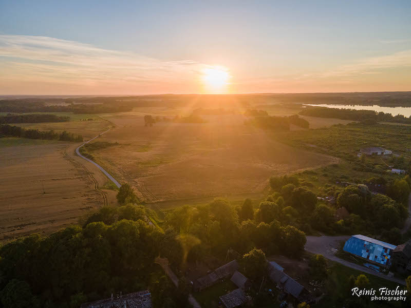 Sunset over Vilgāle lake