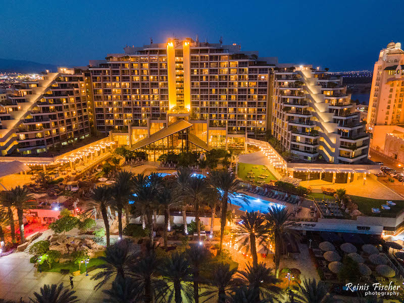 Herods hotel in Israel from a drone flight