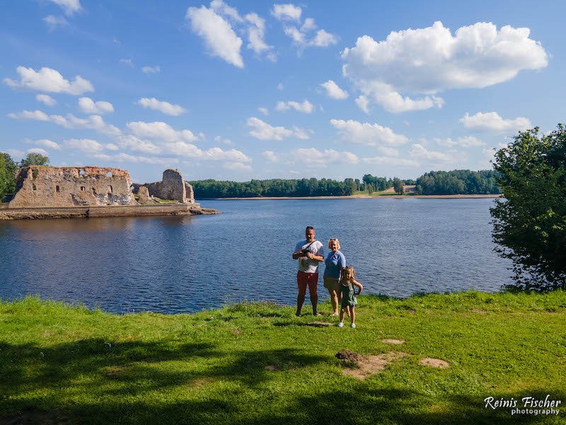 Authors of this blog captured next to the Koknese castle