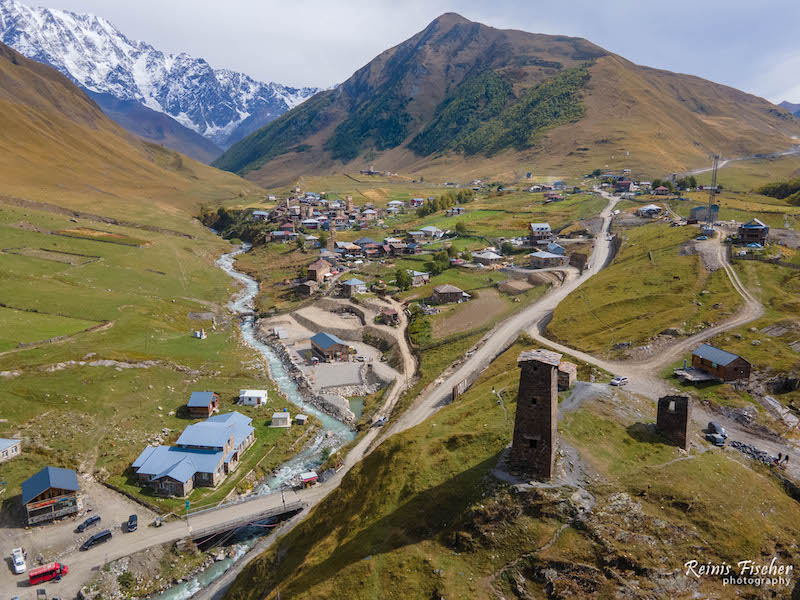 Ushguli from a drone flight