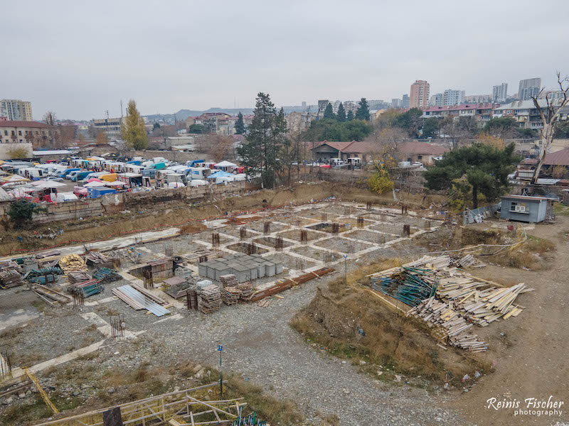 Samgori EcoCity construction site in Tbilisi December 2022